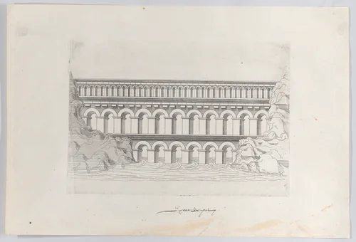 The Bridge of the Gal (Gard) by Jacques Androuet du Cerceau, print, 1545