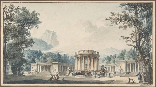 Project for a Fête Decor by Louis Pierre Baltard, drawing, 1775-1846