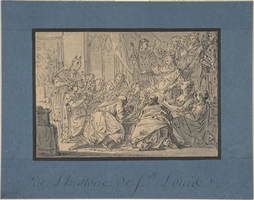 Drawing for a Book Illustration by anonymous, drawing, 1700-1800