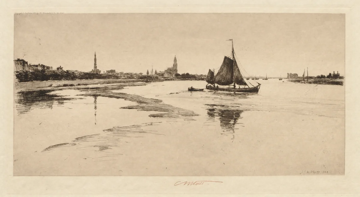 Arnheim on the Rhine by Charles Adams Platt, print, 1888