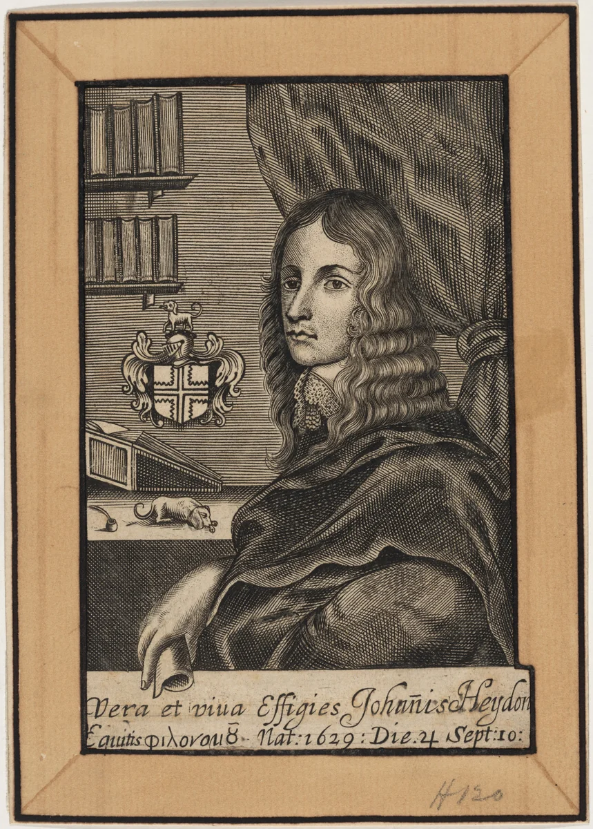 Johannis Heydon (John Heydon) by Thomas Cross, print, 1662