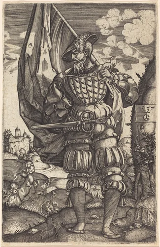 The Standard Bearer by Monogrammist FG, print, 1457-1594