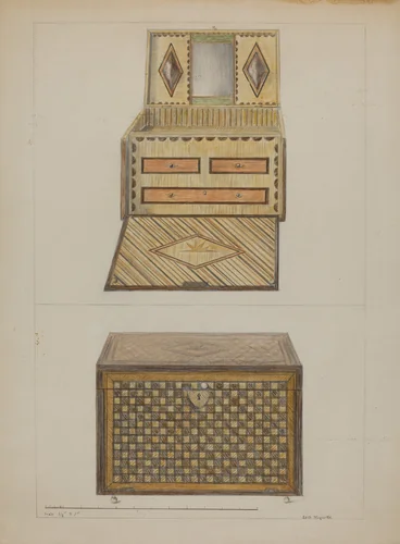Toy Trunk by Edith Magnette, index of american design, 1936