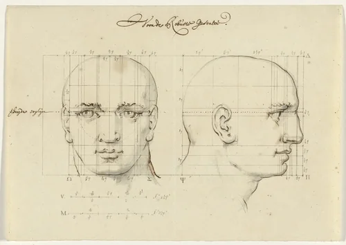Studie van een mannenhoofd by Lambert ten Kate, print, 1684-1731