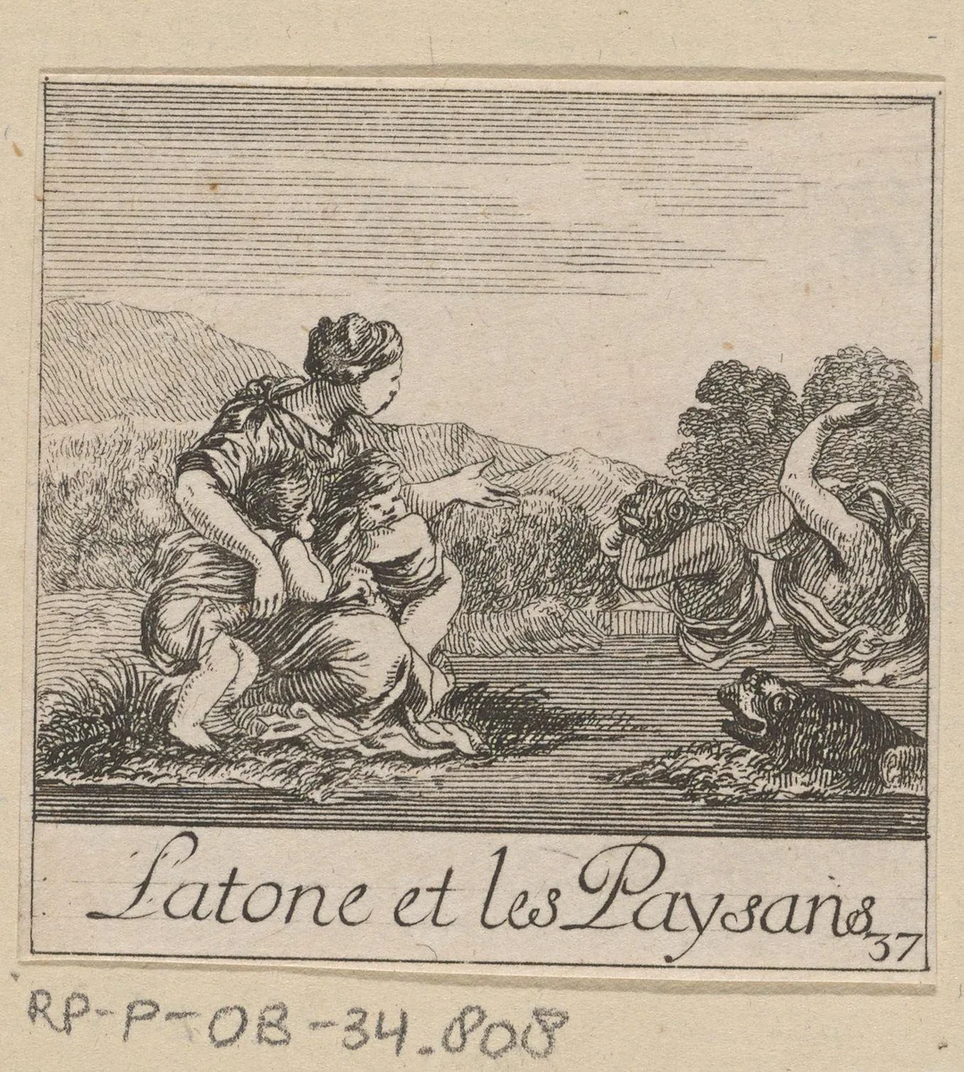 Leto en de boeren by anonymous, print, 1620-1664