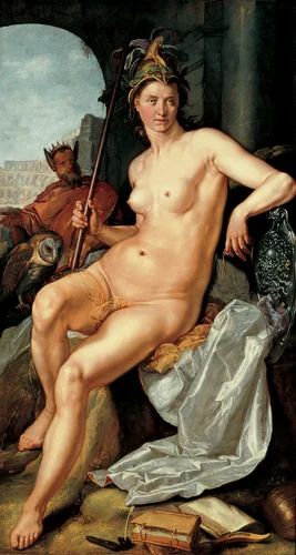 Minerva by Hendrick Goltzius, painting, 1611