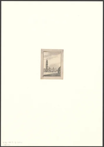 Gezicht op de Westerkerk by anonymous, drawing, 1637-1750