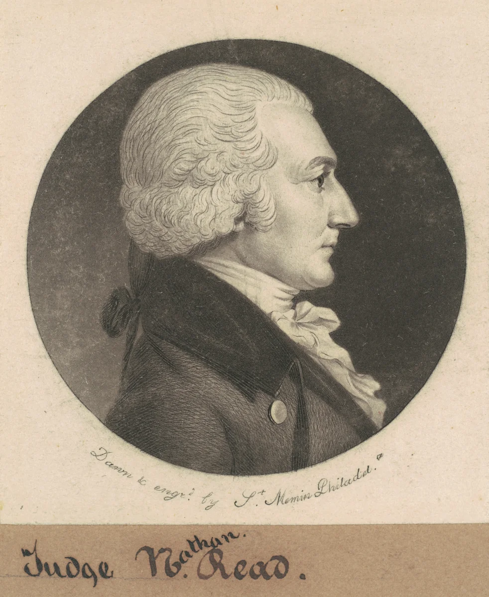 Nathan Read by Charles B. J. Févret de Saint-Mémin, print, 1800