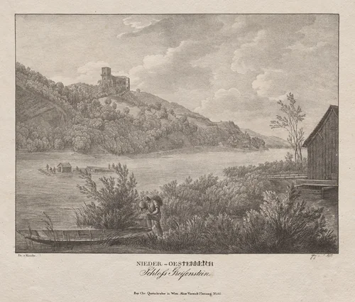 Nieder-oesterreich, Schloss Greifenstein by Jakob Alt, print
