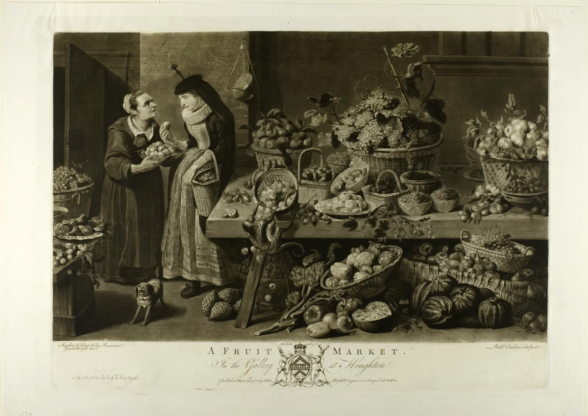 A Fruit Market, from The Houghton Gallery by Richard Earlom, print, 1775