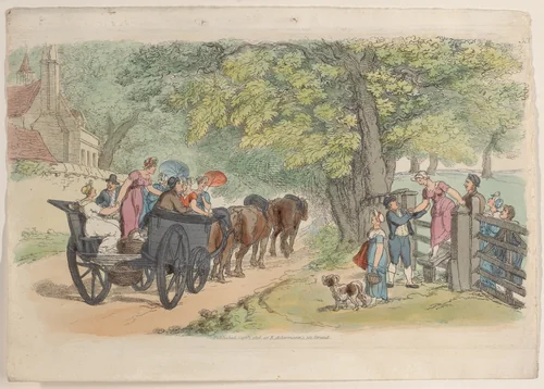 Plate 33, from "World in Miniature" by Thomas Rowlandson, print, 1816