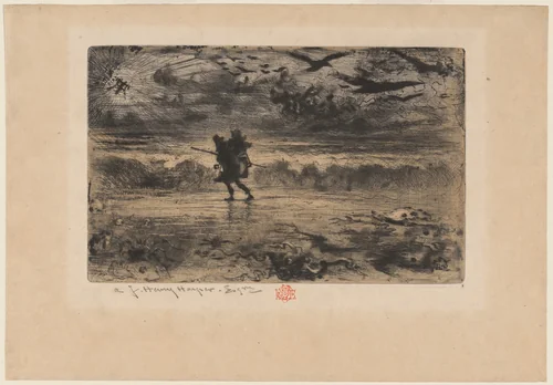 Le Peintre de Marine (The Marine Painter) by Félix-Hilaire Buhot, print, 1879