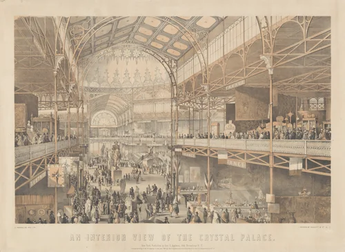 An Interior View of the New York Crystal Palace by Charles Parsons, print, 1853