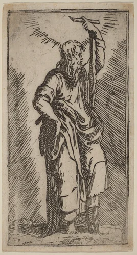 Saint Simon by Master F.P.; Parmigianino, print, 1494-1585
