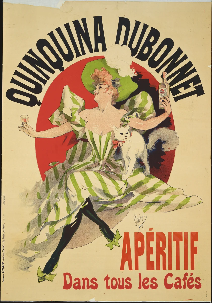 Quinquina Dubonnet, Apéritif, Dans tous les Cafés by Jules Chéret, design, 1895
