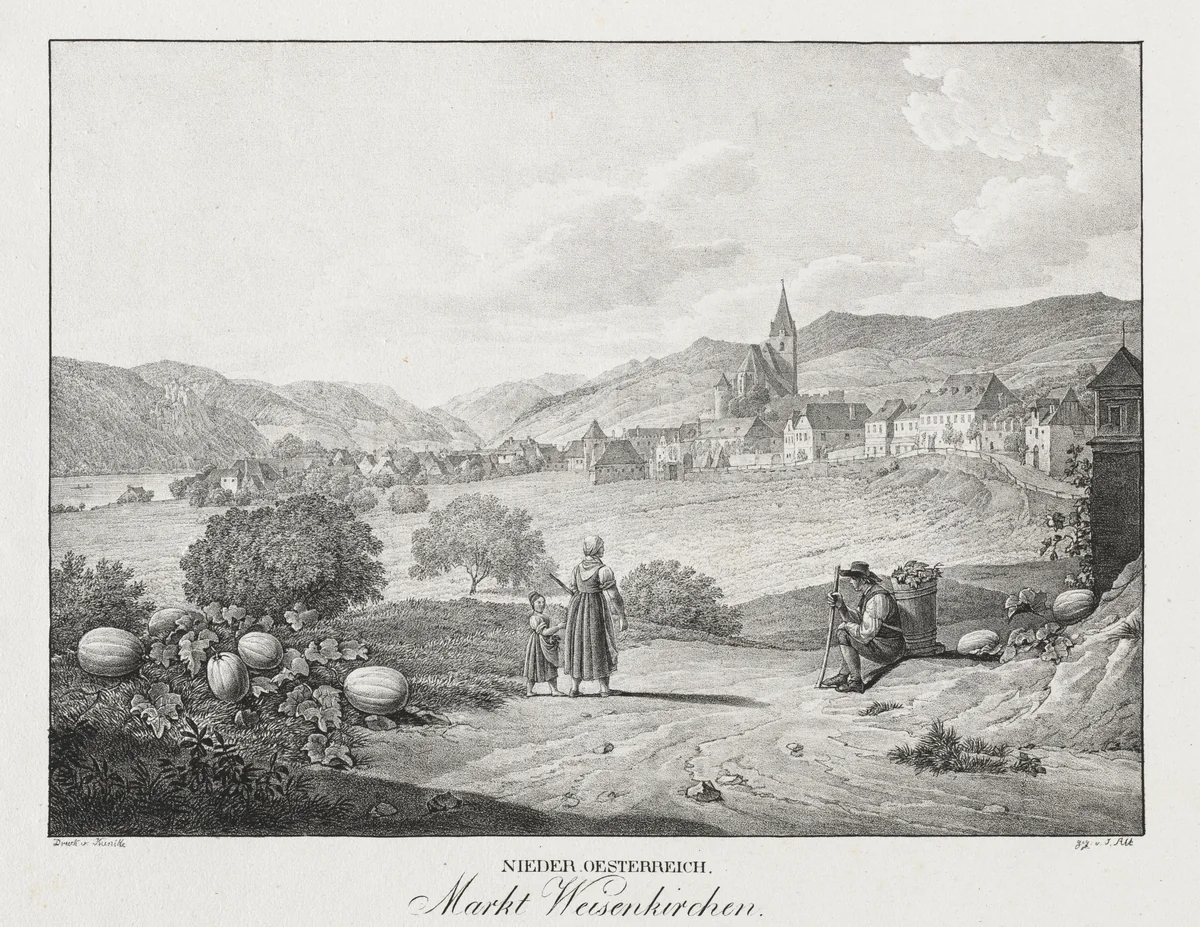 Nieder-oesterreich, Markt Weisenkirchen by Jakob Alt, print