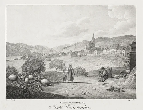 Nieder-oesterreich, Markt Weisenkirchen by Jakob Alt, print