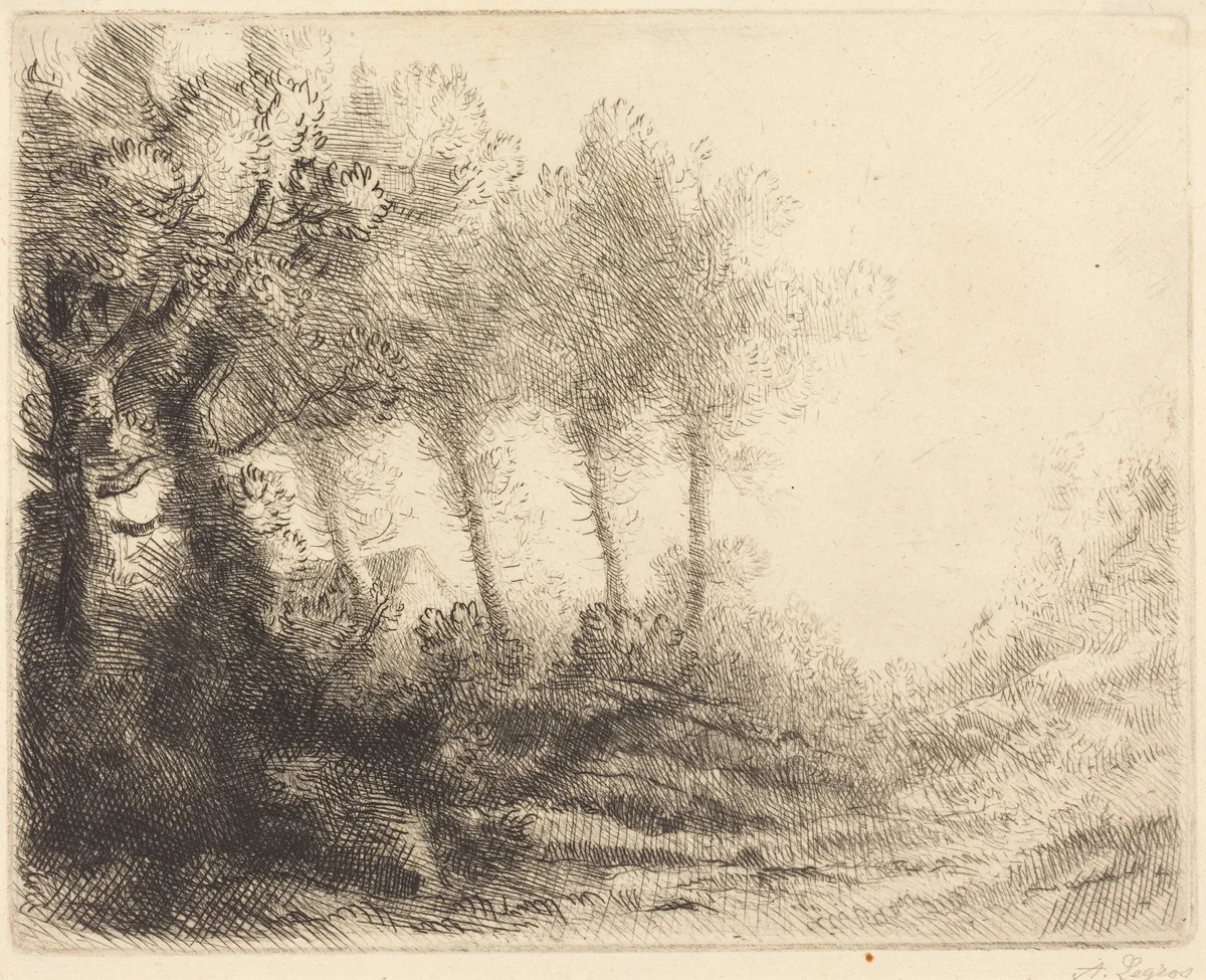 Landscape (Paysage) by Alphonse Legros, print, 1837-1911