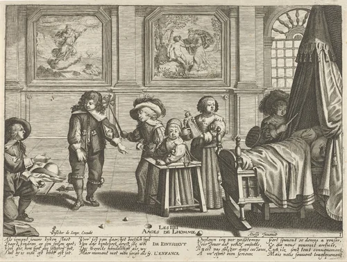De kindertijd by Jan Christoffel Jegher, print, 1643-1666