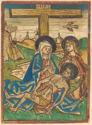 Pietà with Saint John by German 15th Century, print, 1475-1485