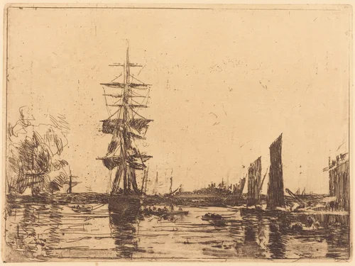 Marine View by Eugène Boudin, print, 1898-1900