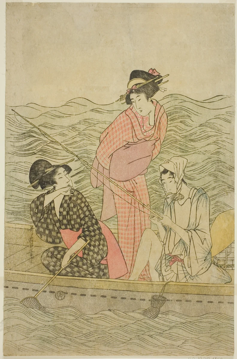 Fishing Excursion by Kitagawa Utamaro (喜多川歌麿), print, 1794-1804