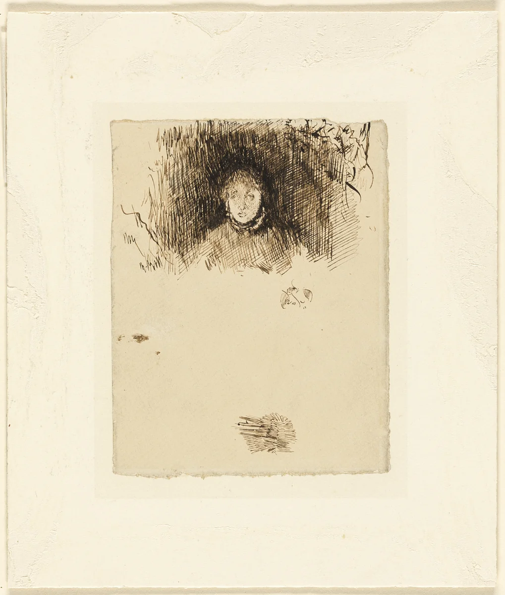 Head of a Girl by James McNeill Whistler, drawing, 1882