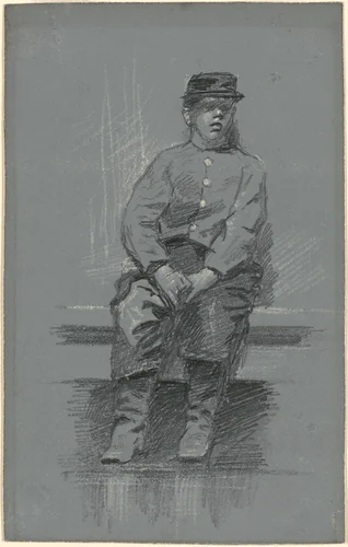 The Cadet by Robert William Vonnoh, drawing, 1879-1900