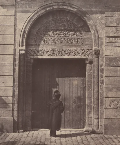 The Portal of Saint Ursinus at Bourges, rue du Vieux Poirier by Bisson Frères, photograph, 1854
