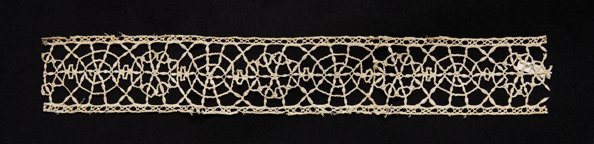 Bobbin Lace (Needlepoint Design) Insertion by Unknown, textile, 1550-1599