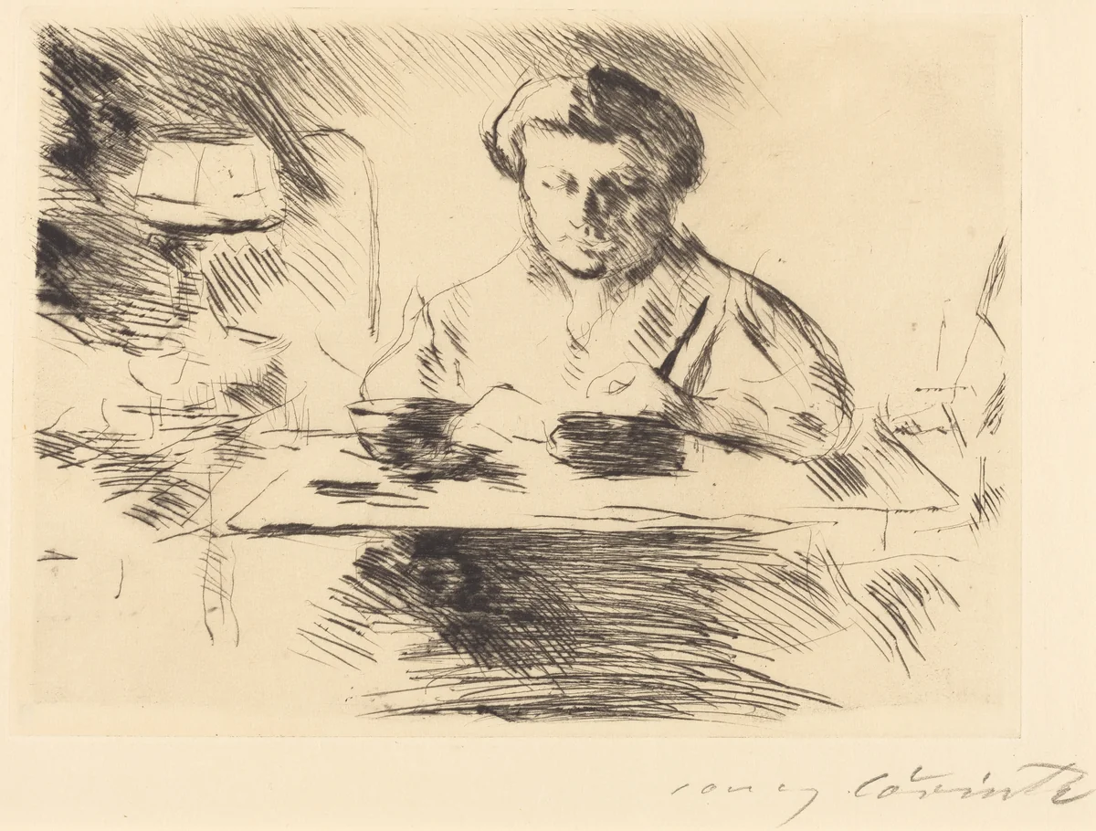 Die Gattin (Wife of the Artist) by Lovis Corinth, print, 1918