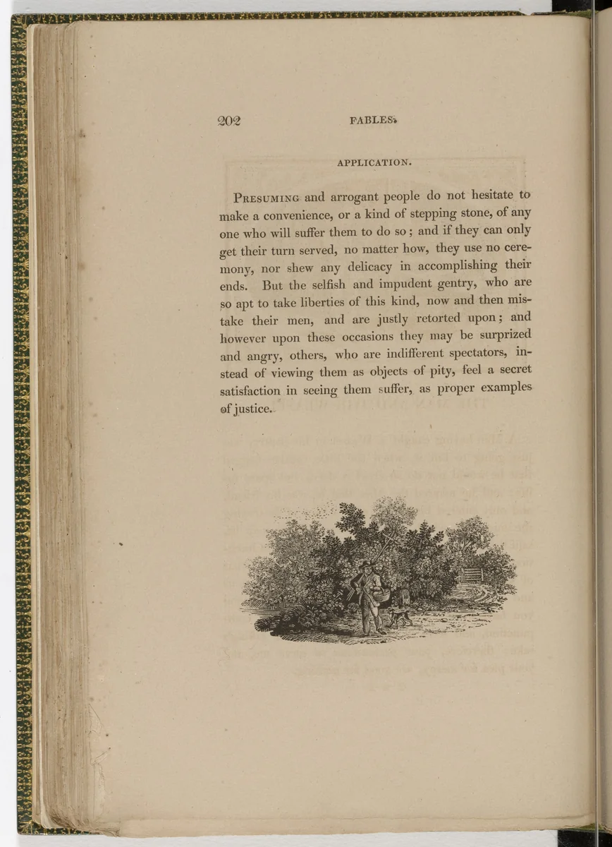 Tailpiece (page 202) from The Fables of Aesop by Thomas Bewick, illustrated book, 1818