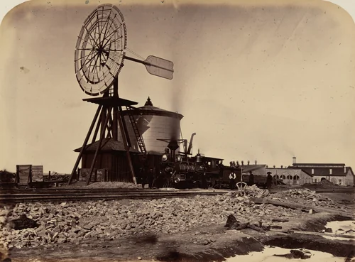 Plate 16. The Wind Mill at Laramie by Andrew Joseph Russell, photograph, 1869