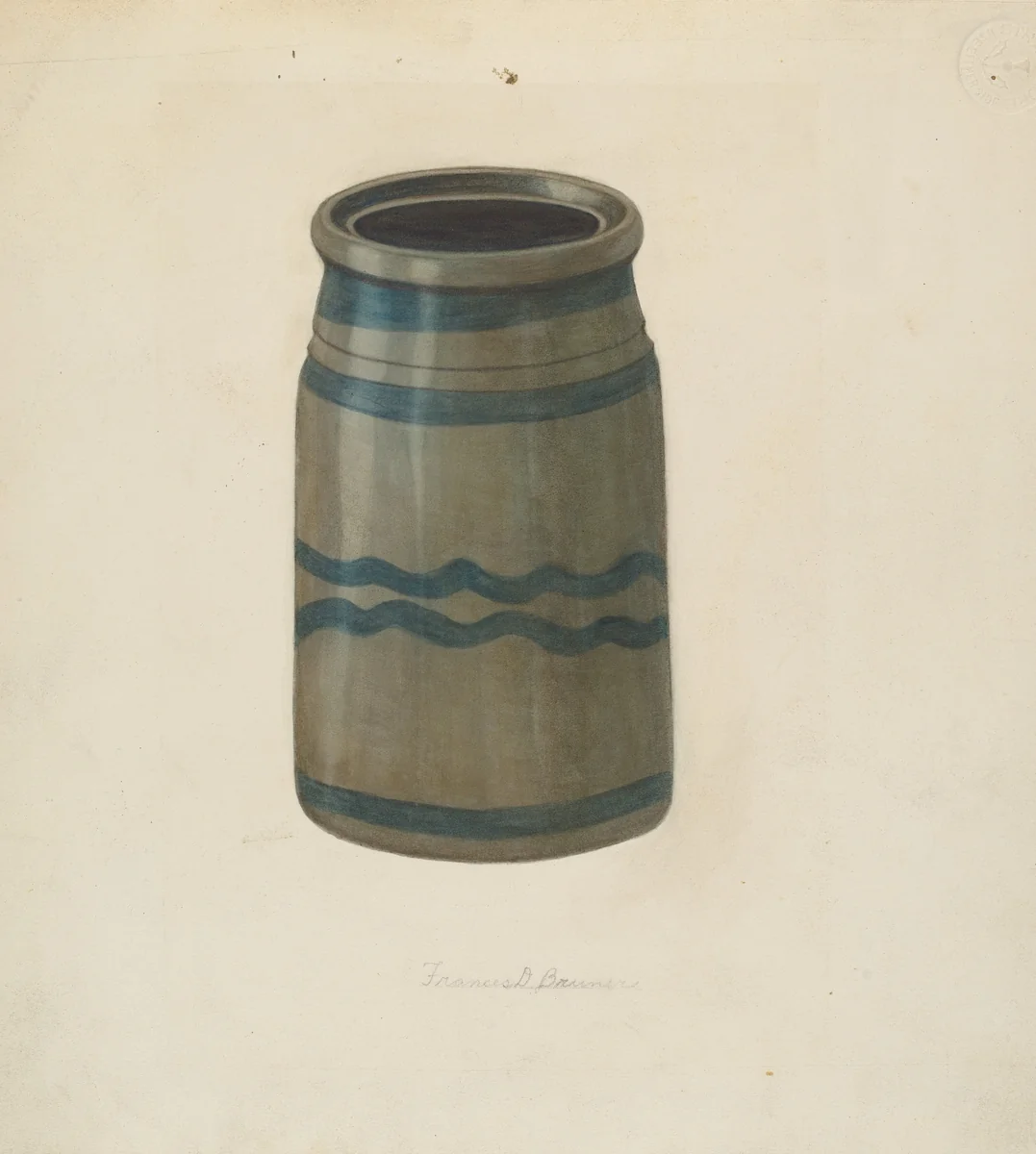 Jar by Frances Bruner, index of american design, 1935-1942