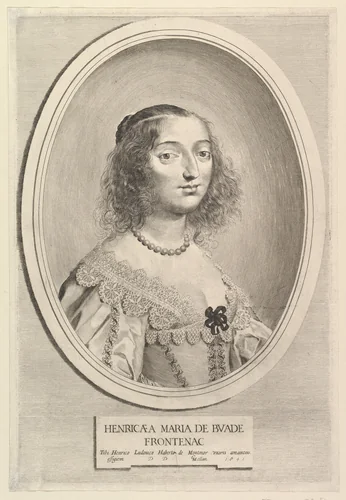 Henriette-Marie de Buade-Frontenac by Claude Mellan, print, 1641