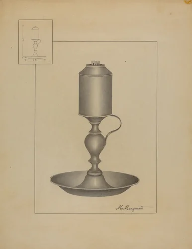 Lamp by Matthew Mangiacotti, index of american design, 1936