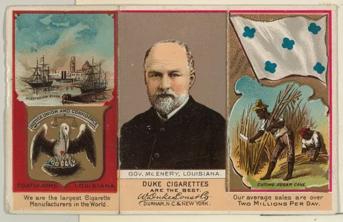 Governor McEnery, Louisiana, from "Governors, Arms, Etc." series (N133-2), issued by Duke Sons & Co. by W. Duke, Sons & Co., print, 1885-1892