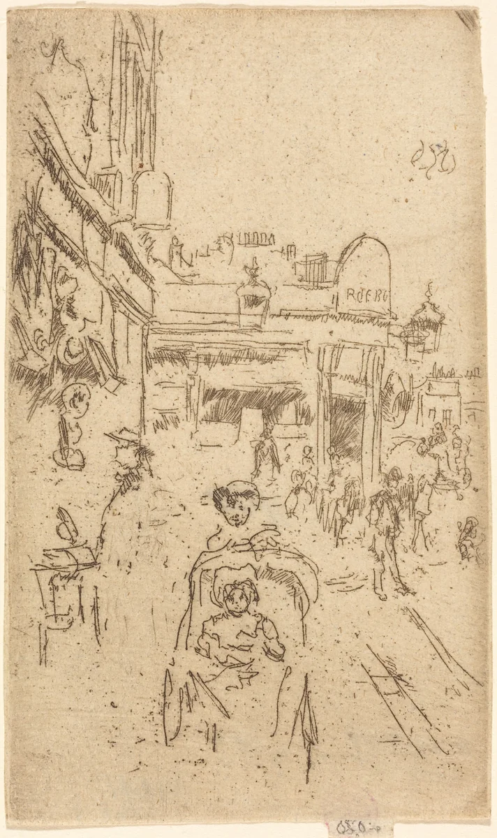 King's Road, Chelsea by James McNeill Whistler, print, 1886-1888