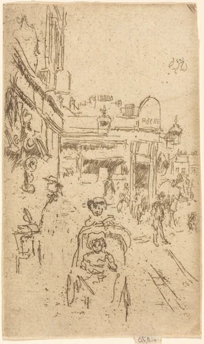 King's Road, Chelsea by James McNeill Whistler, print, 1886-1888
