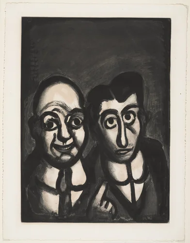 We Are Insane (Nous sommes fous...), plate XXXIX from Miserere by Georges Rouault, illustrated book, 1922