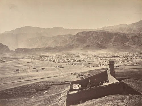 Landi Kotal Camp by John Burke, photograph, 1878-1880
