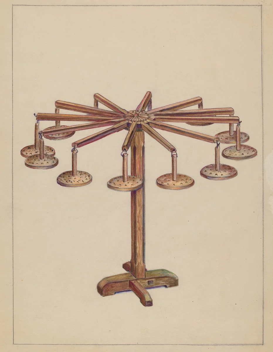 Candle Holder by Charlotte Winter, index of american design, 1937