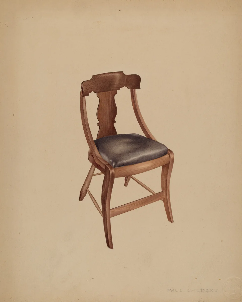 Chair by William Paul Childers, index of american design, 1935-1942