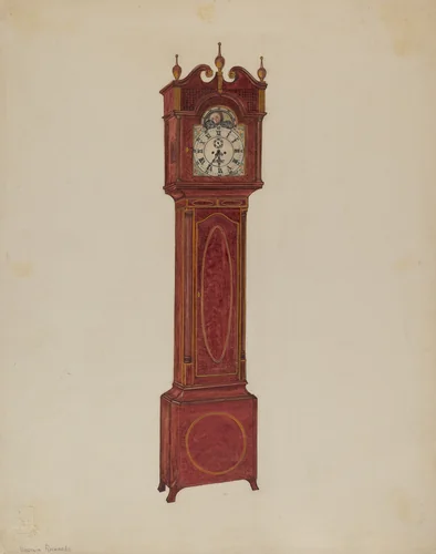 Clock, Tall by Virginia Richards, index of american design, 1935-1942