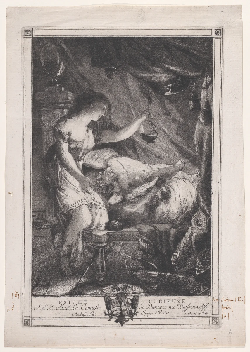 Curious Psyche by Giovanni David, print, 1775-1779