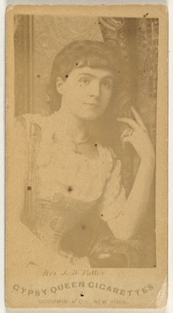 Mrs. J.B. Potter, from the Actors and Actresses series (N171) for Gypsy Queen Cigarettes by Goodwin & Company, photograph, 1886-1890