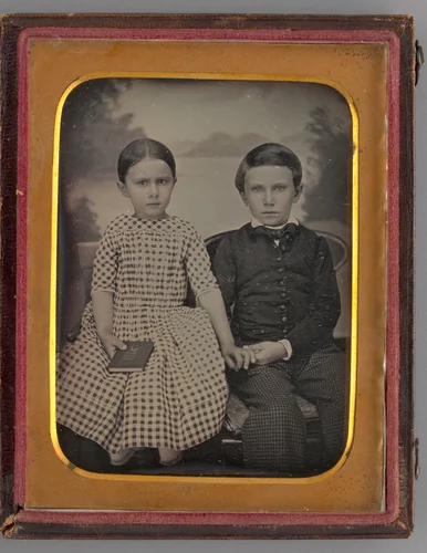 Untitled (Portrait of a Girl and a Boy) by Samuel Broadbent, other, 1847