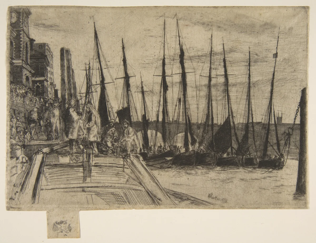 Billingsgate by James McNeill Whistler, print, 1859
