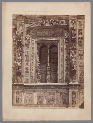Geveldetail van het klooster te Pavia by anonymous, photograph, 1851-1900