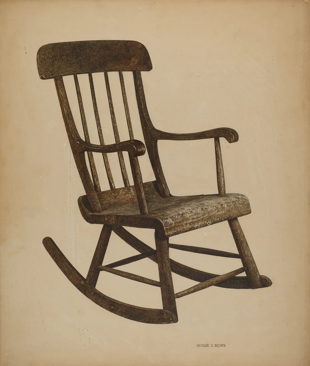 Rocker by George C. Brown, index of american design, 1940